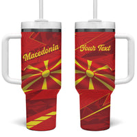 Personalised Macedonia Tumbler With Handle Flag Color Inspired