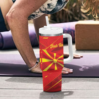 Personalised Macedonia Tumbler With Handle Flag Color Inspired