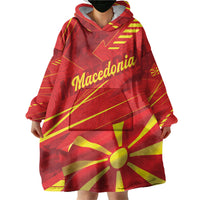Personalised Macedonia Wearable Blanket Hoodie Flag Color Inspired