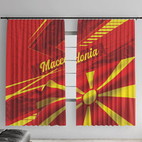 Macedonia Window Curtain Flag Color Inspired