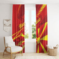 Macedonia Window Curtain Flag Color Inspired
