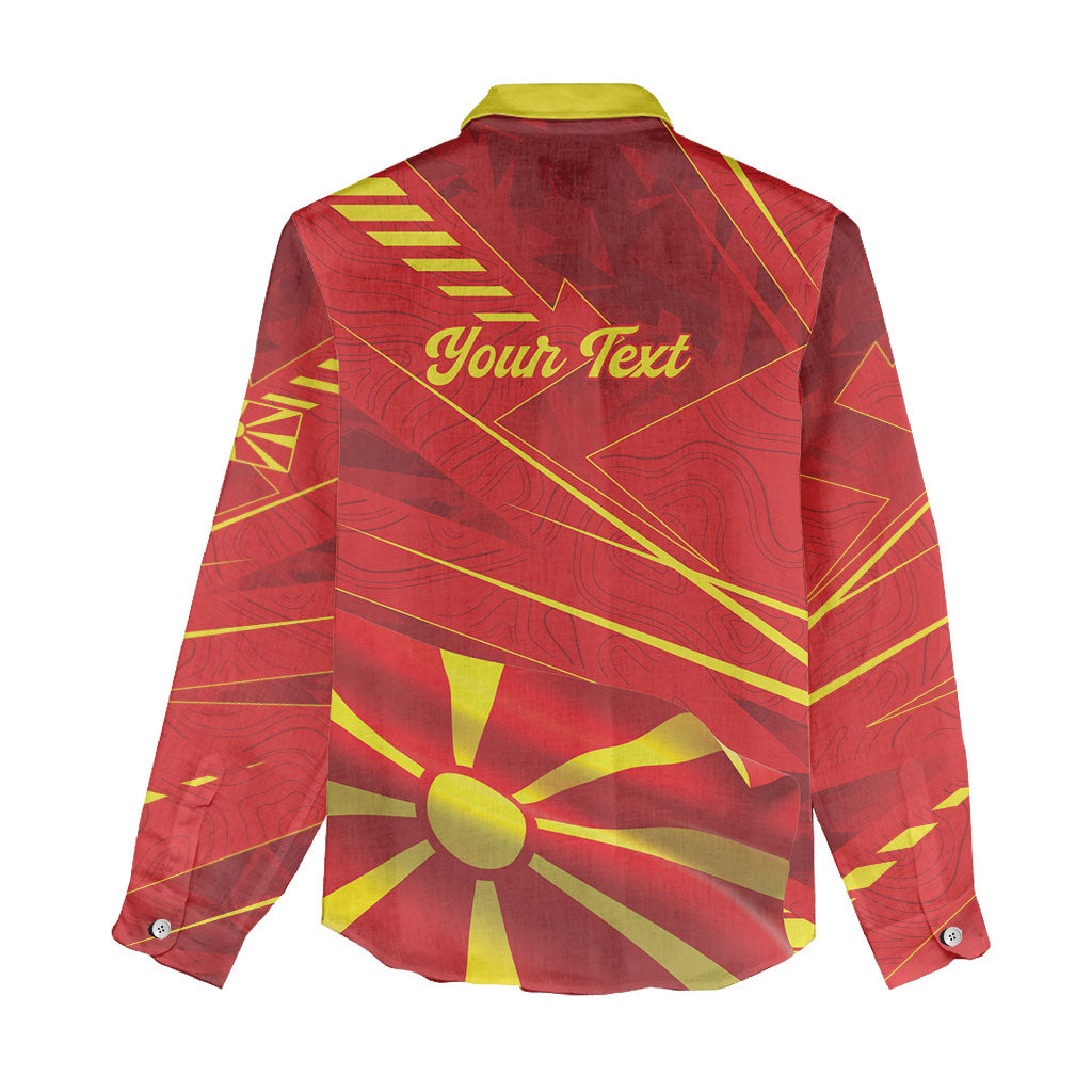 Personalised Macedonia Women Casual Shirt Flag Color Inspired
