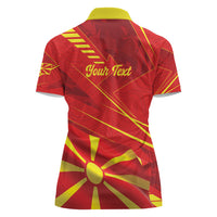 Personalised Macedonia Women Polo Shirt Flag Color Inspired