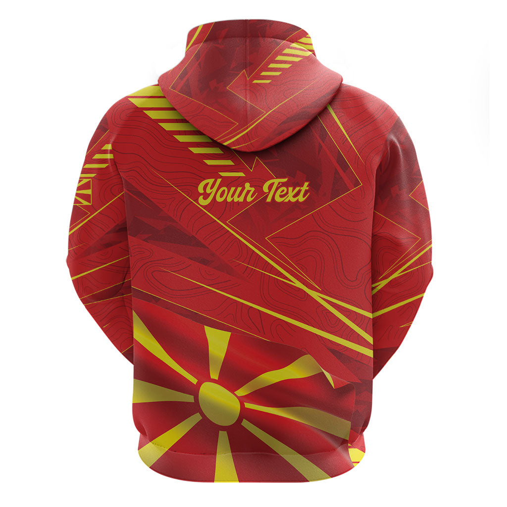 Personalised Macedonia Zip Hoodie Flag Color Inspired