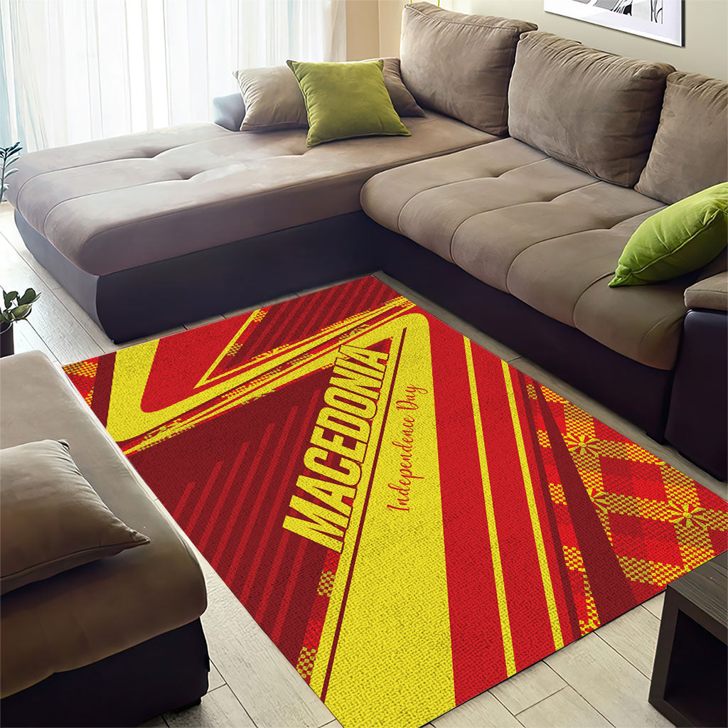 Macedonia Independence Day Area Rug 8 September 1991