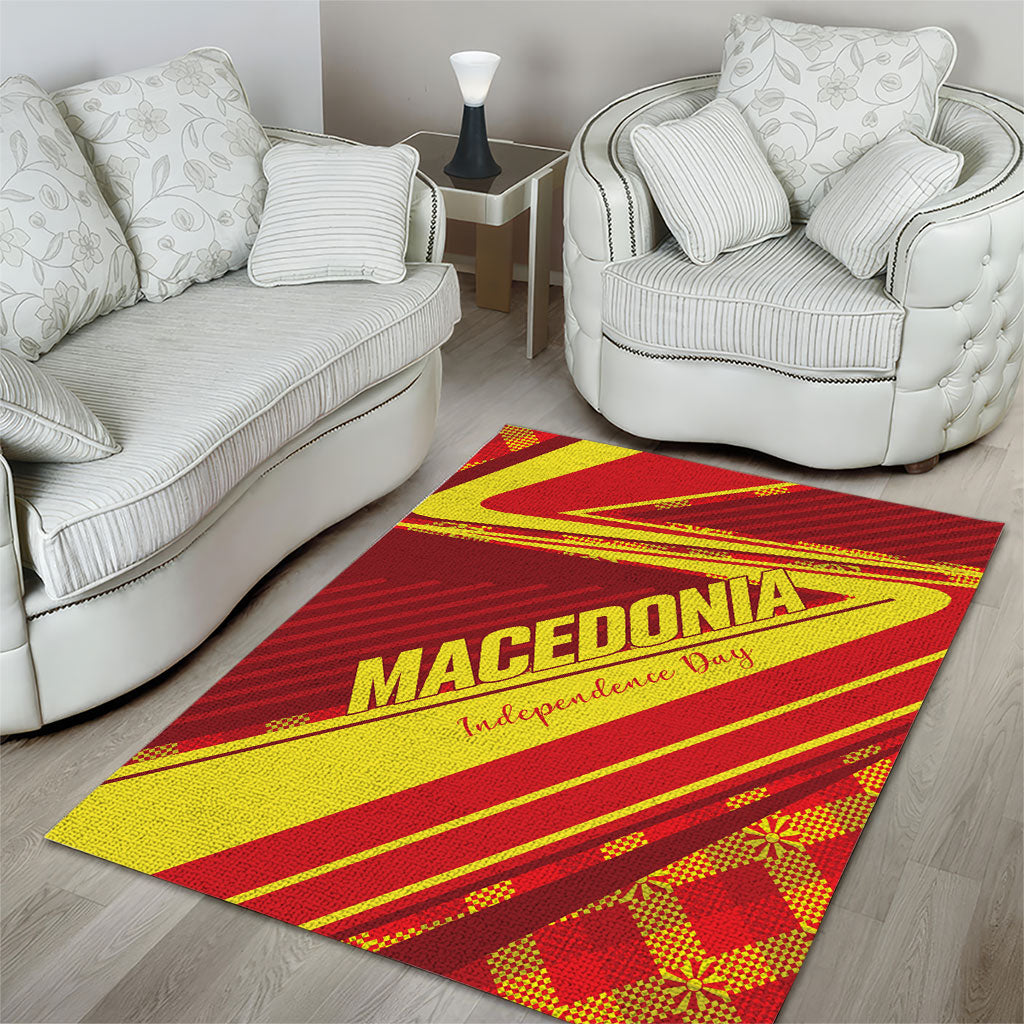 Macedonia Independence Day Area Rug 8 September 1991