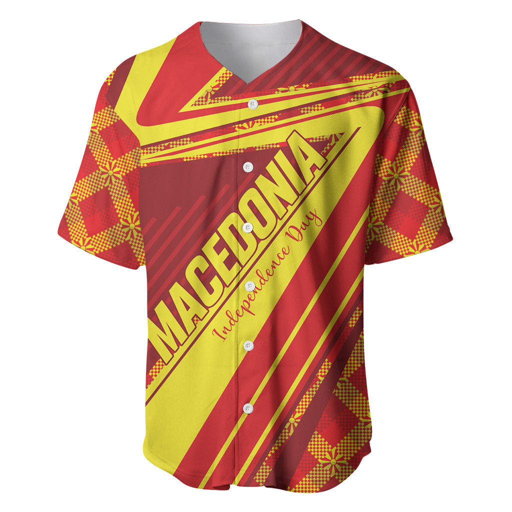 Personalised Macedonia Independence Day Baseball Jersey 8 September 1991