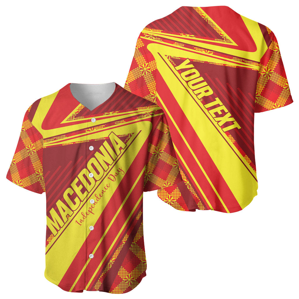 Personalised Macedonia Independence Day Baseball Jersey 8 September 1991