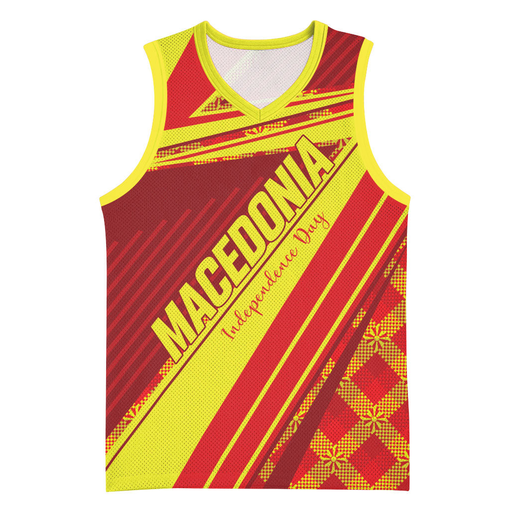 Personalised Macedonia Independence Day Basketball Jersey 8 September 1991