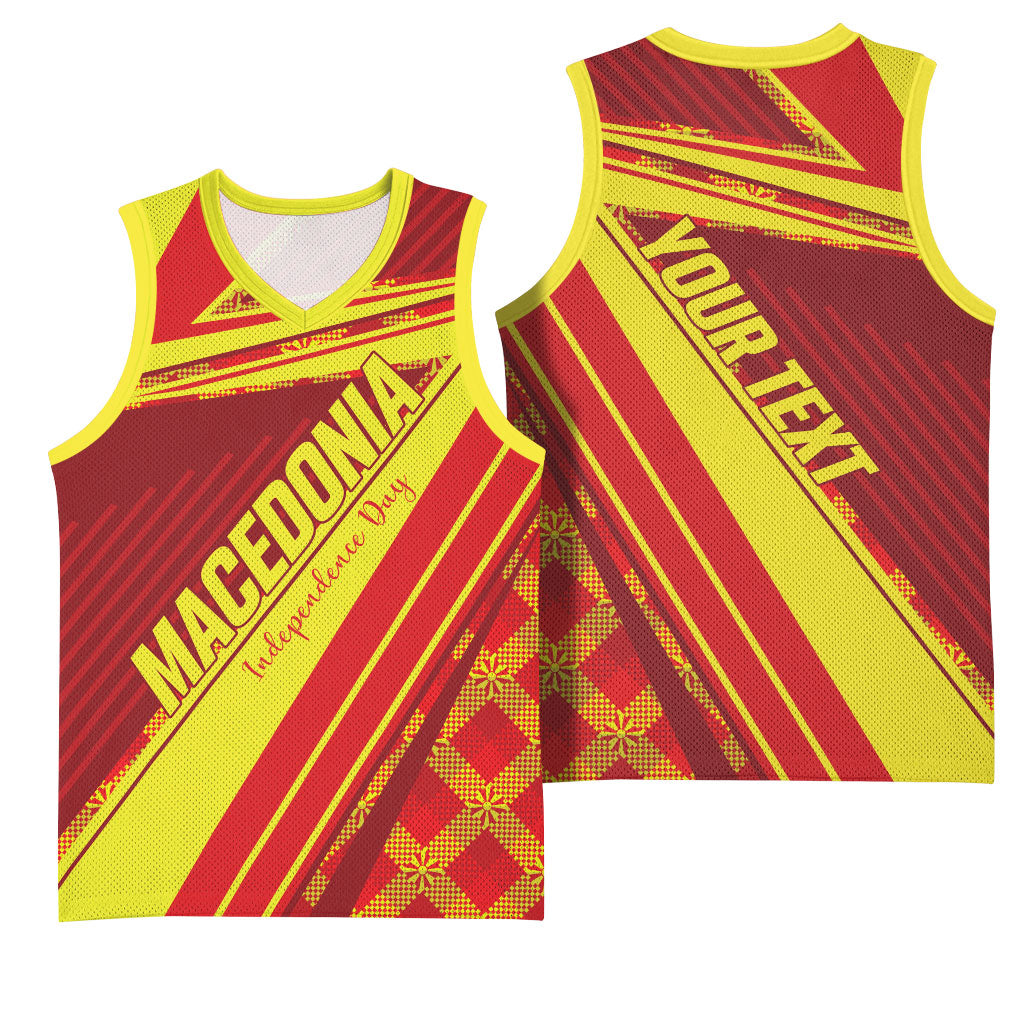Personalised Macedonia Independence Day Basketball Jersey 8 September 1991
