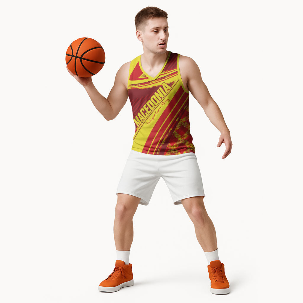 Personalised Macedonia Independence Day Basketball Jersey 8 September 1991