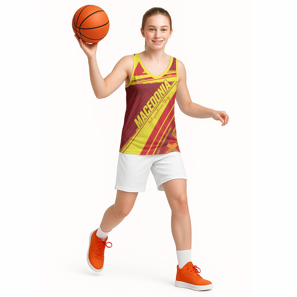 Personalised Macedonia Independence Day Basketball Jersey 8 September 1991