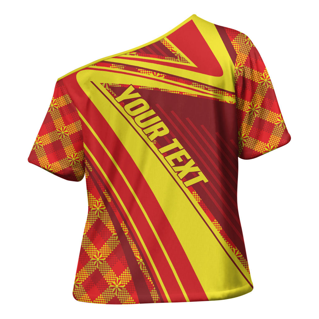 Personalised Macedonia Independence Day Cross Shoulder Shirt 8 September 1991