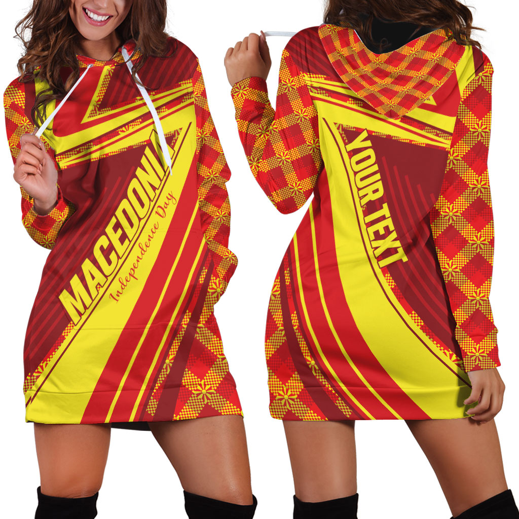 Personalised Macedonia Independence Day Hoodie Dress 8 September 1991
