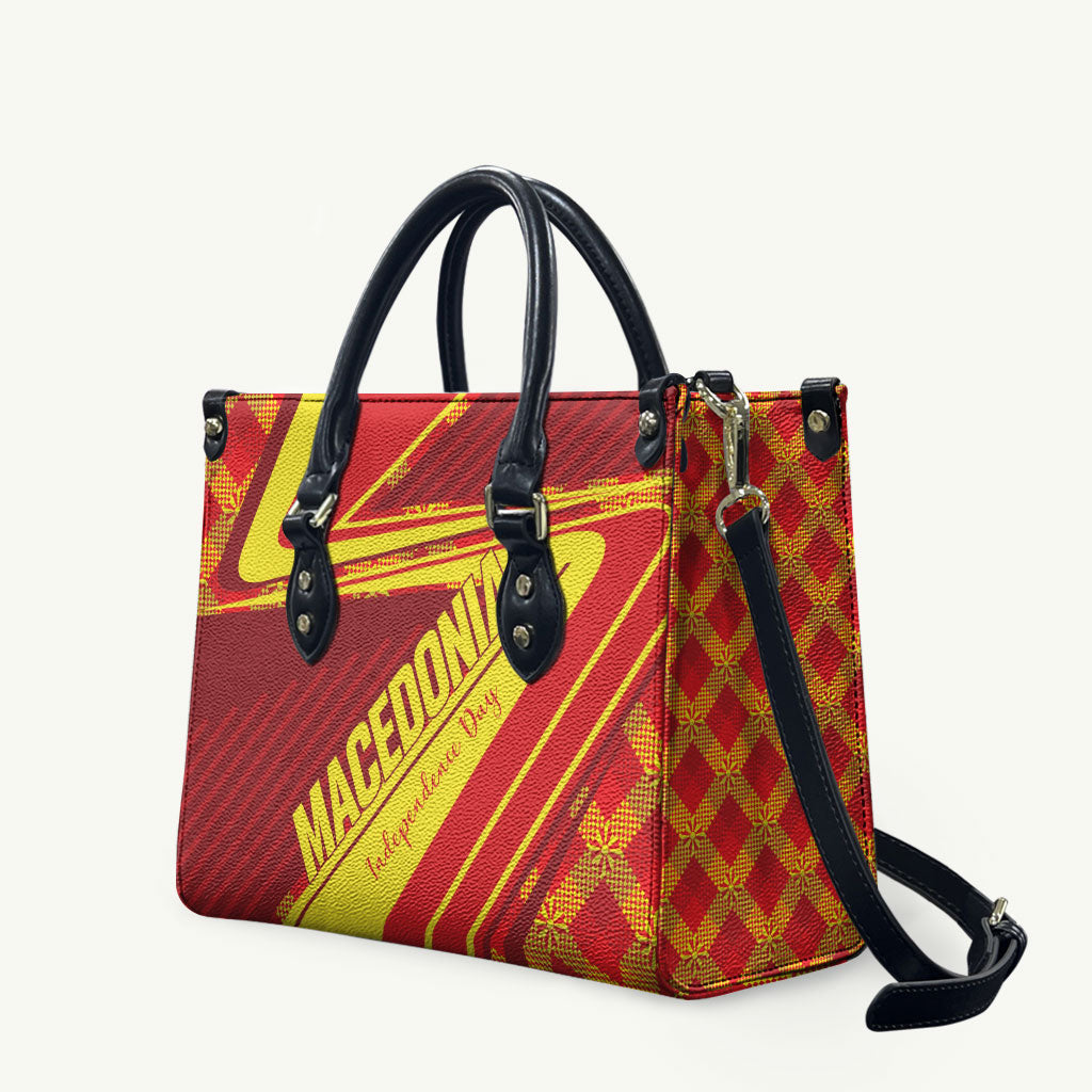 Macedonia Independence Day Leather Bag 8 September 1991