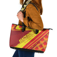 Macedonia Independence Day Leather Tote Bag 8 September 1991