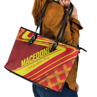 Macedonia Independence Day Leather Tote Bag 8 September 1991