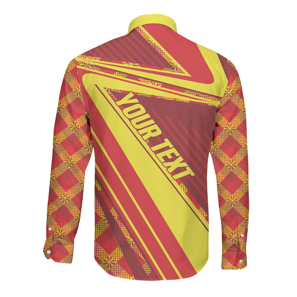Personalised Macedonia Independence Day Long Sleeve Button Shirt 8 September 1991