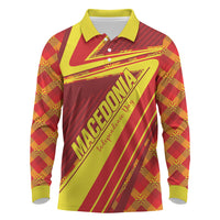 Personalised Macedonia Independence Day Long Sleeve Polo Shirt 8 September 1991