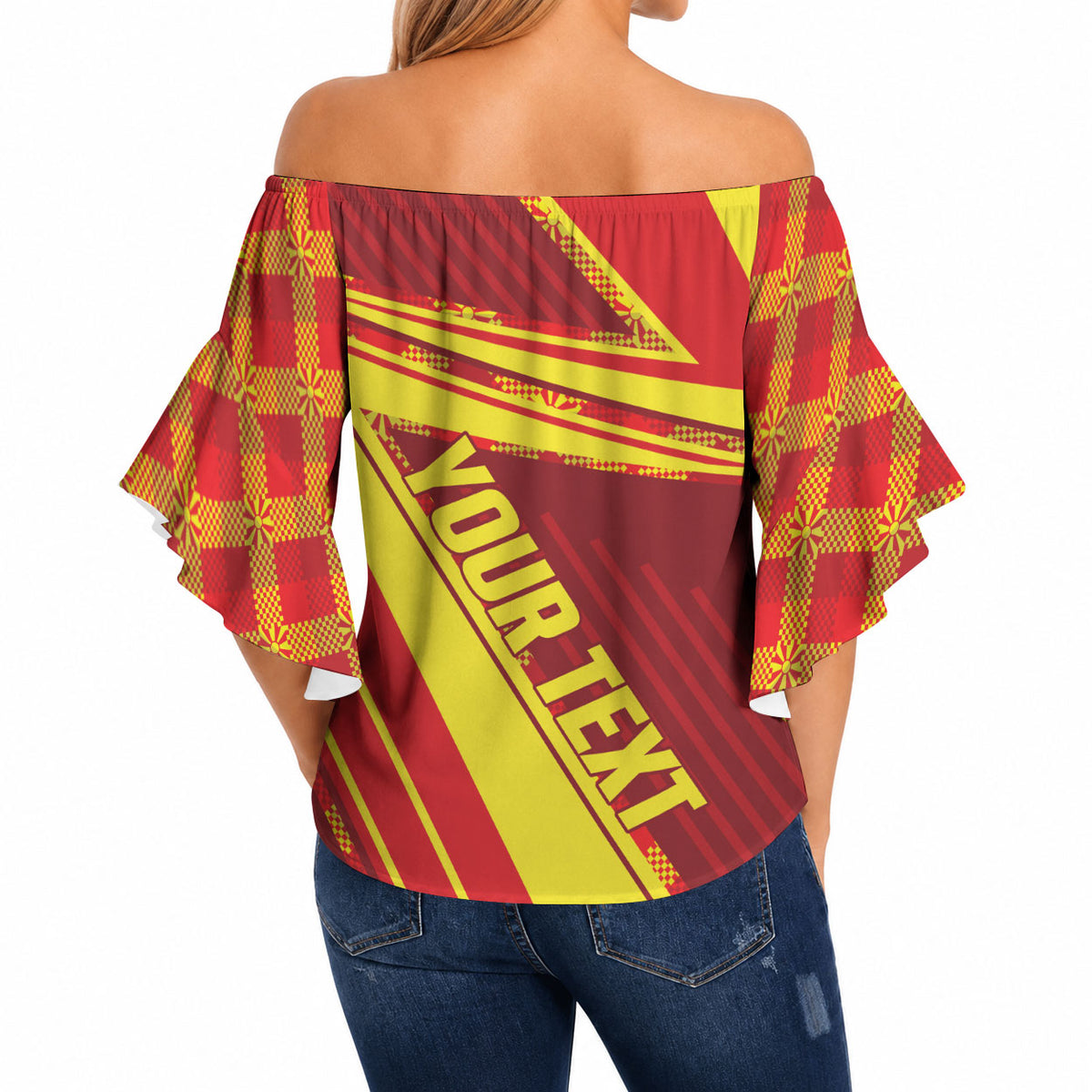 Personalised Macedonia Independence Day Off Shoulder Wrap Waist Top 8 September 1991