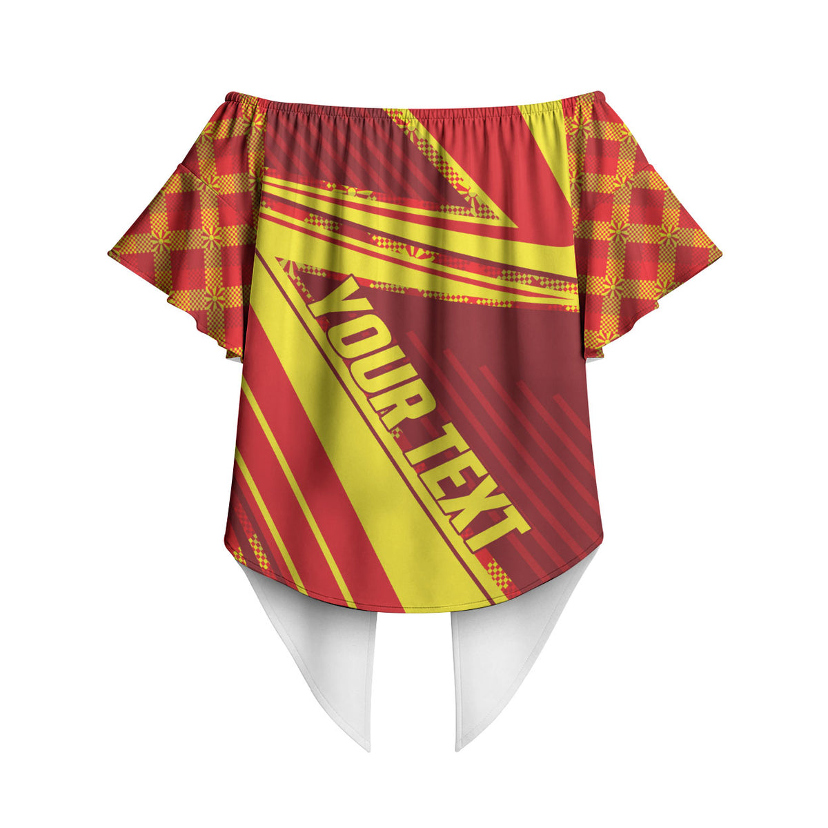 Personalised Macedonia Independence Day Off Shoulder Wrap Waist Top 8 September 1991