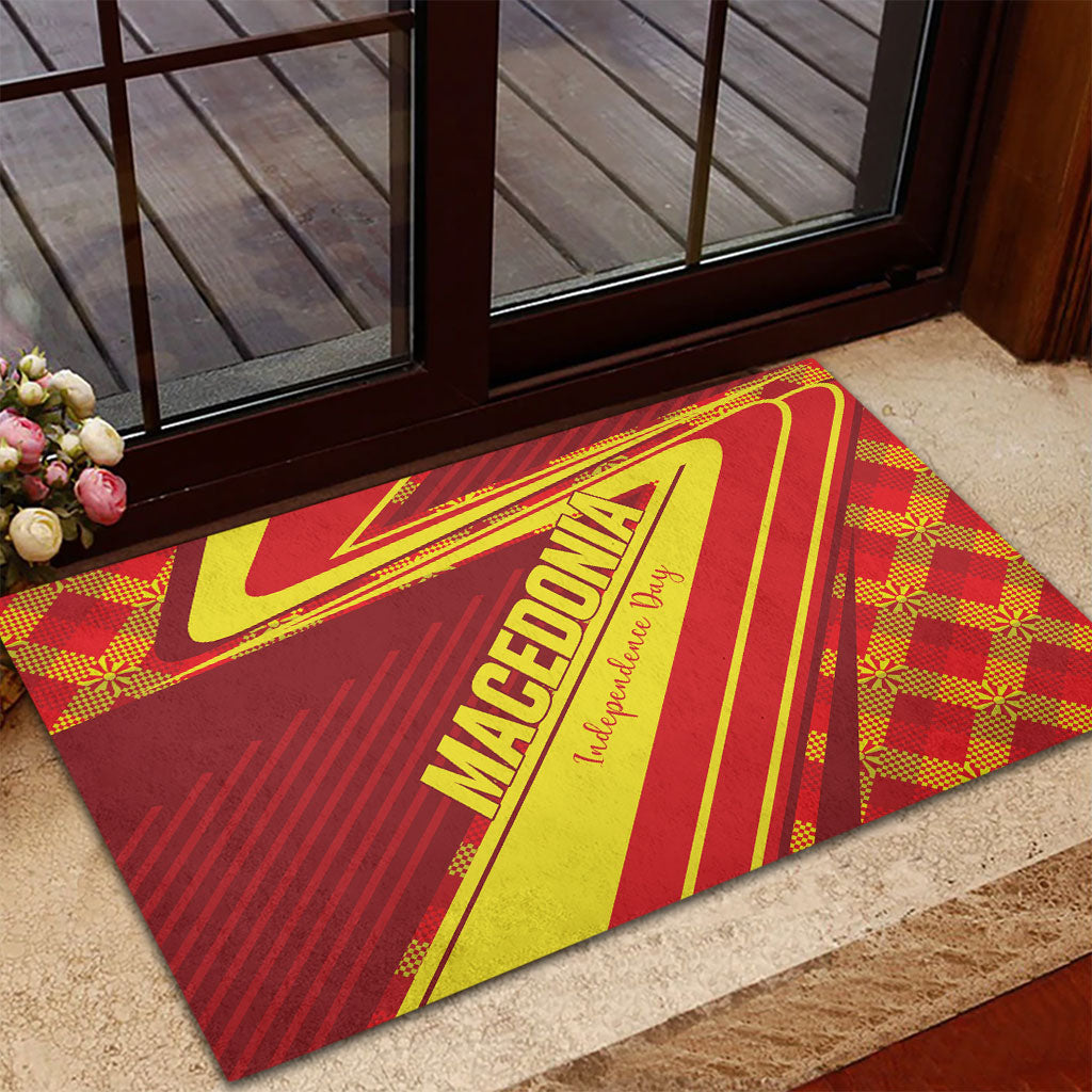 Macedonia Independence Day Rubber Doormat 8 September 1991
