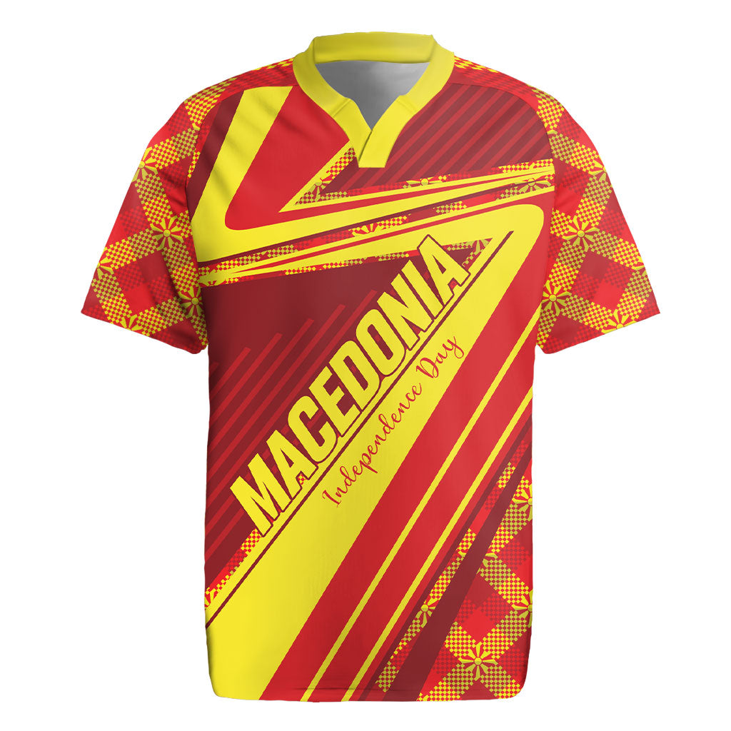 Personalised Macedonia Independence Day Rugby Jersey 8 September 1991