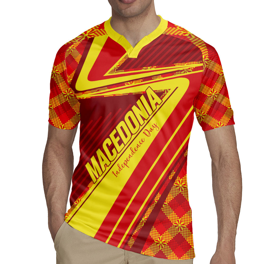 Personalised Macedonia Independence Day Rugby Jersey 8 September 1991