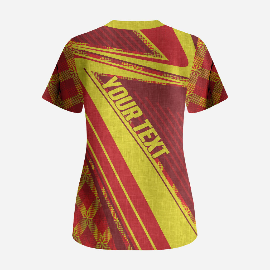 Personalised Macedonia Independence Day Scrub Top 8 September 1991