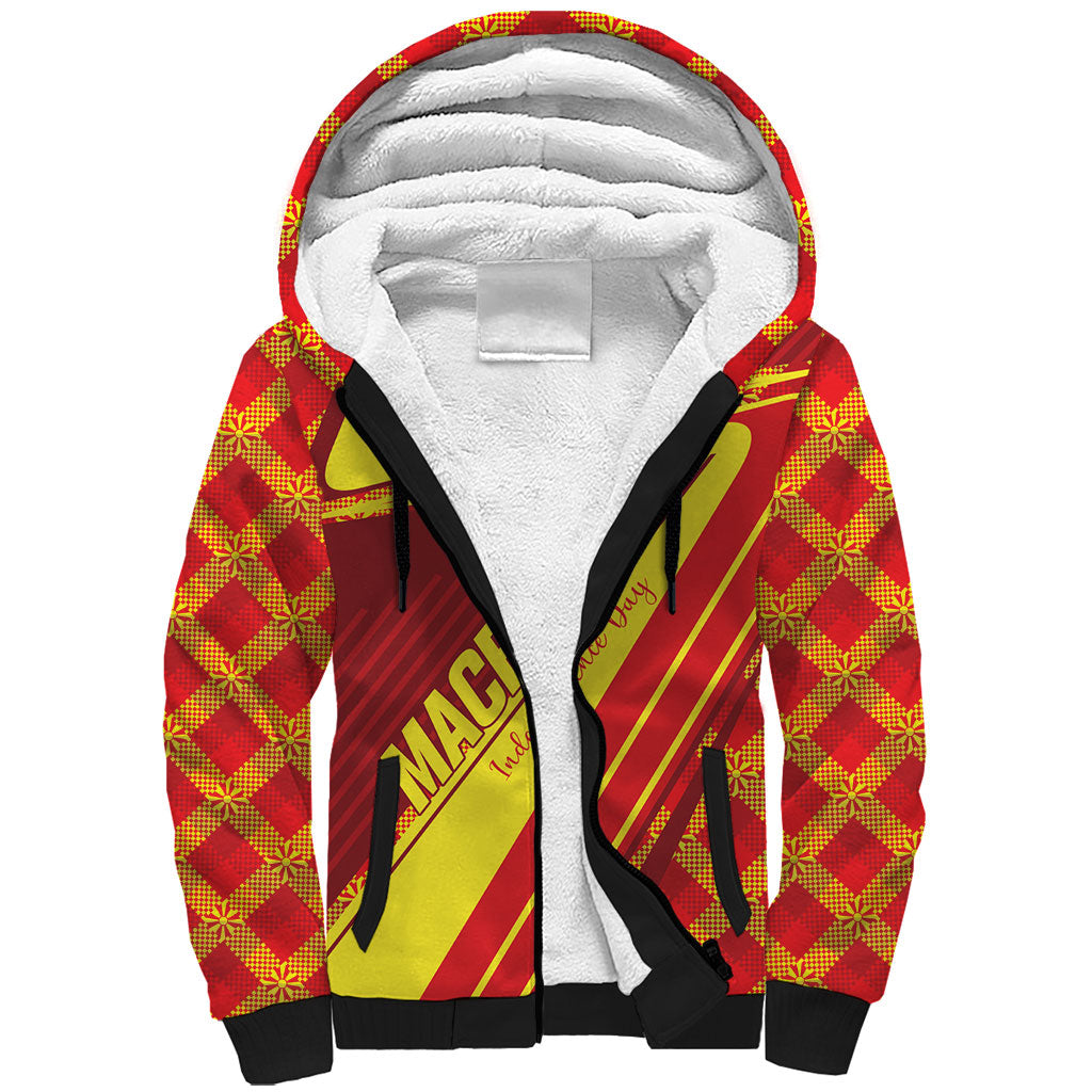 Personalised Macedonia Independence Day Sherpa Hoodie 8 September 1991