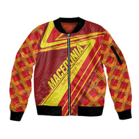 Personalised Macedonia Independence Day Sleeve Zip Bomber Jacket 8 September 1991