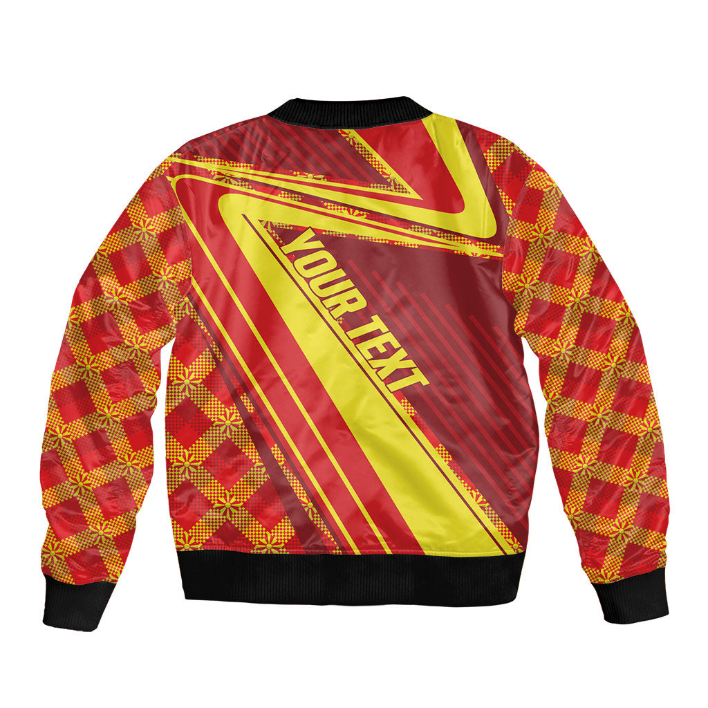 Personalised Macedonia Independence Day Sleeve Zip Bomber Jacket 8 September 1991