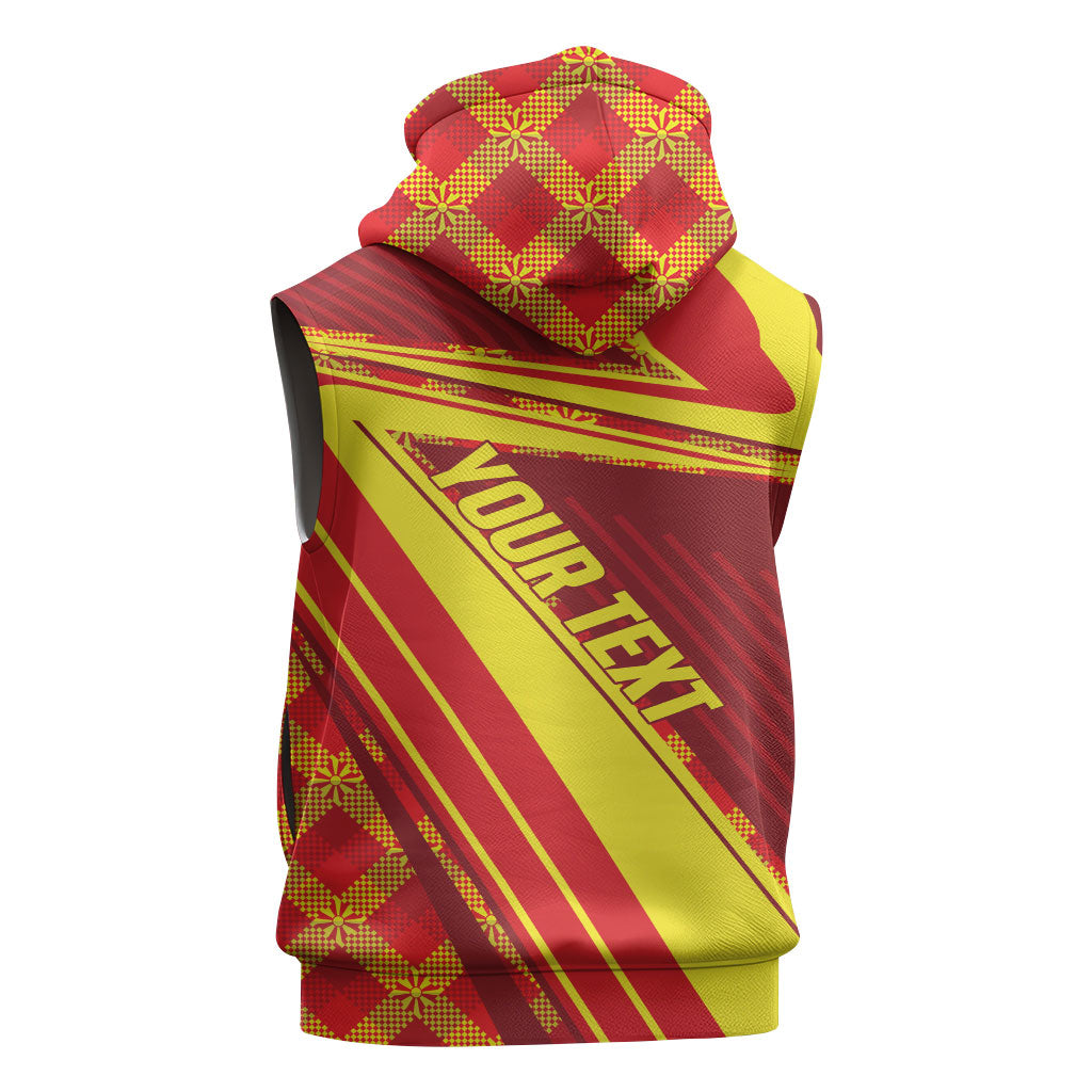 Personalised Macedonia Independence Day Sleeveless Zip Hoodie 8 September 1991
