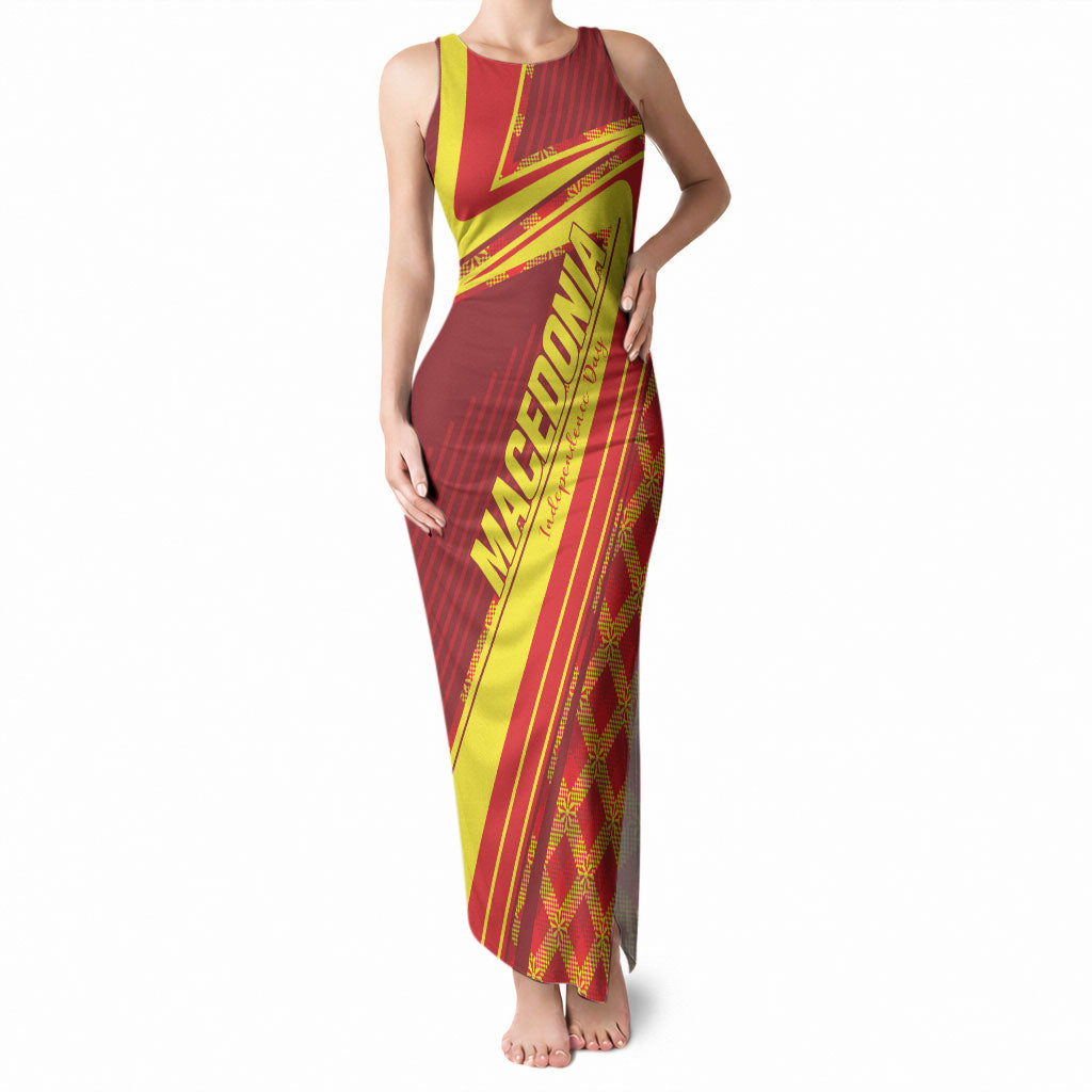 Personalised Macedonia Independence Day Tank Maxi Dress 8 September 1991