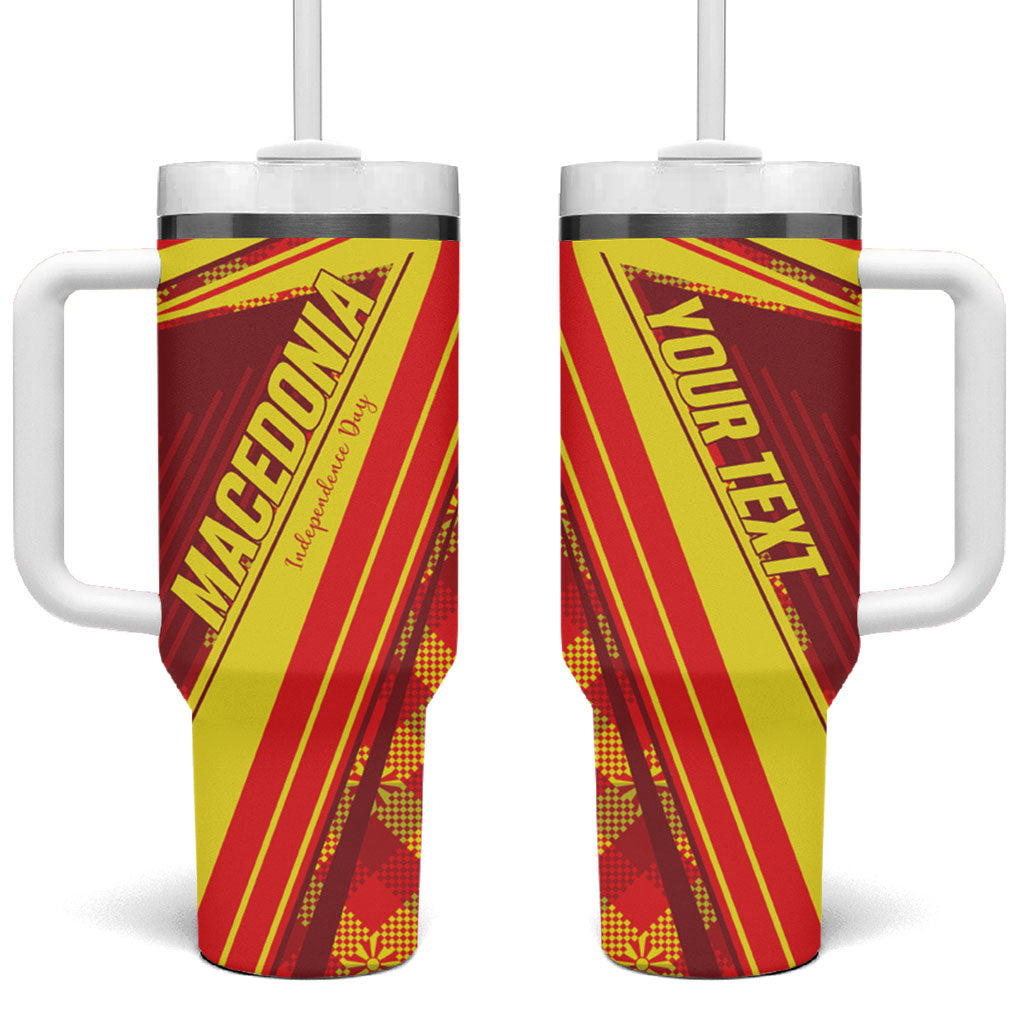 Personalised Macedonia Independence Day Tumbler With Handle 8 September 1991