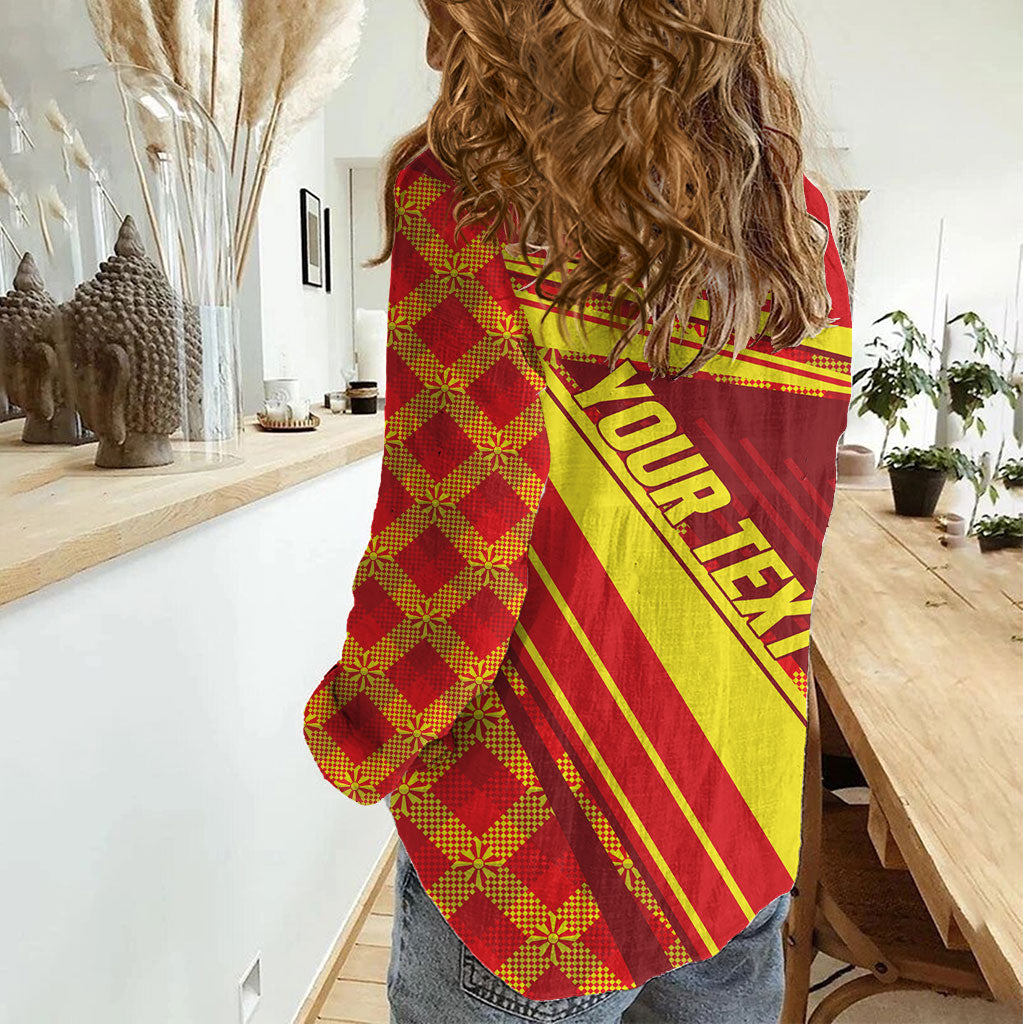 Personalised Macedonia Independence Day Women Casual Shirt 8 September 1991