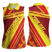 Personalised Macedonia Independence Day Women Sleeveless Polo Shirt 8 September 1991