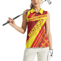 Personalised Macedonia Independence Day Women Sleeveless Polo Shirt 8 September 1991