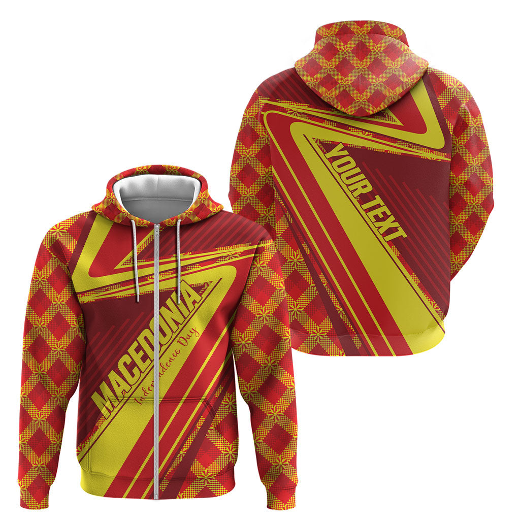 Personalised Macedonia Independence Day Zip Hoodie 8 September 1991