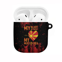 My Heart My Country My Macedonia AirPods Case Grunge Style