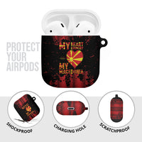 My Heart My Country My Macedonia AirPods Case Grunge Style