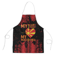 My Heart My Country My Macedonia Apron Grunge Style