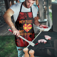 My Heart My Country My Macedonia Apron Grunge Style