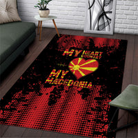 My Heart My Country My Macedonia Area Rug Grunge Style