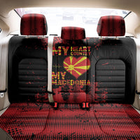 My Heart My Country My Macedonia Back Car Seat Cover Grunge Style