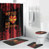 My Heart My Country My Macedonia Bathroom Set Grunge Style