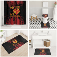 My Heart My Country My Macedonia Bathroom Set Grunge Style