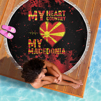 My Heart My Country My Macedonia Beach Blanket Grunge Style