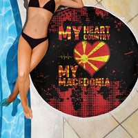 My Heart My Country My Macedonia Beach Blanket Grunge Style