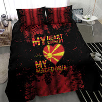 My Heart My Country My Macedonia Bedding Set Grunge Style